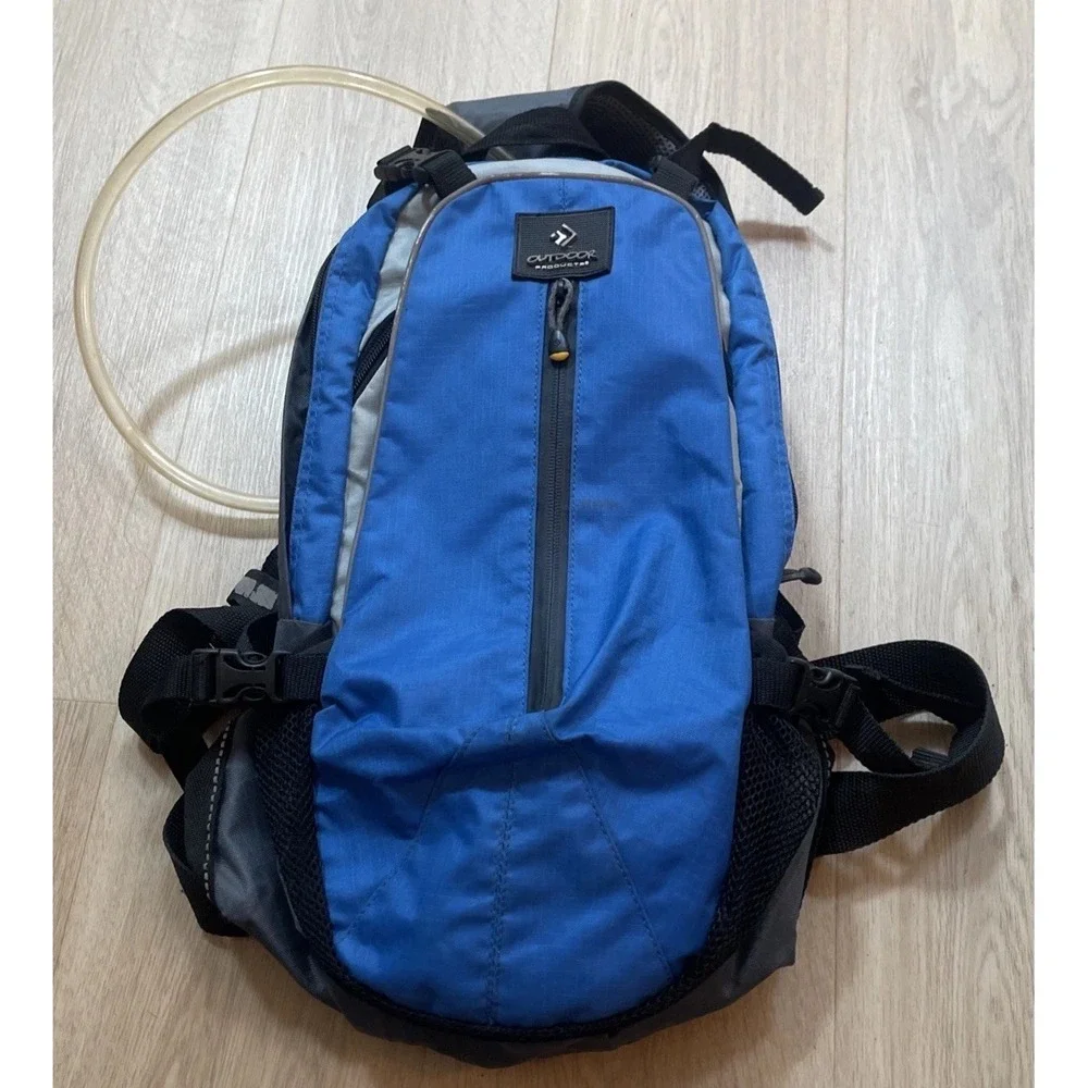 Outdoor Products Hydration Backpack w/ 2L Bladder Hiking Cycling Blue